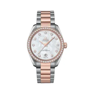 Seamaster Aqua Terra 150M Co-Axial Master Chronometer Rose Gold Diamond Dial and Bezel Watch, 38mm