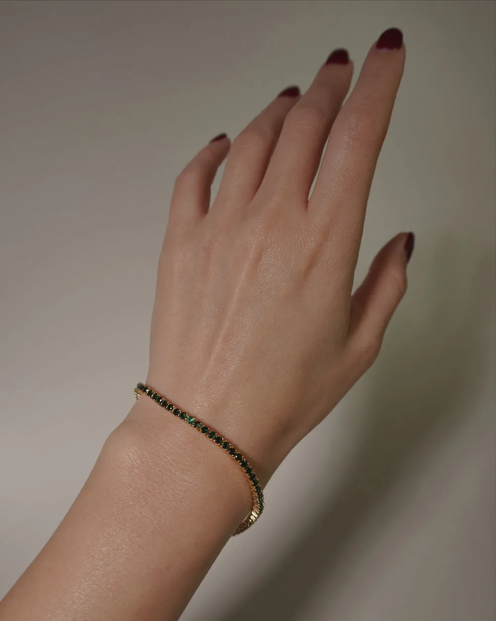 Serena Tennis Bracelet (Emerald)