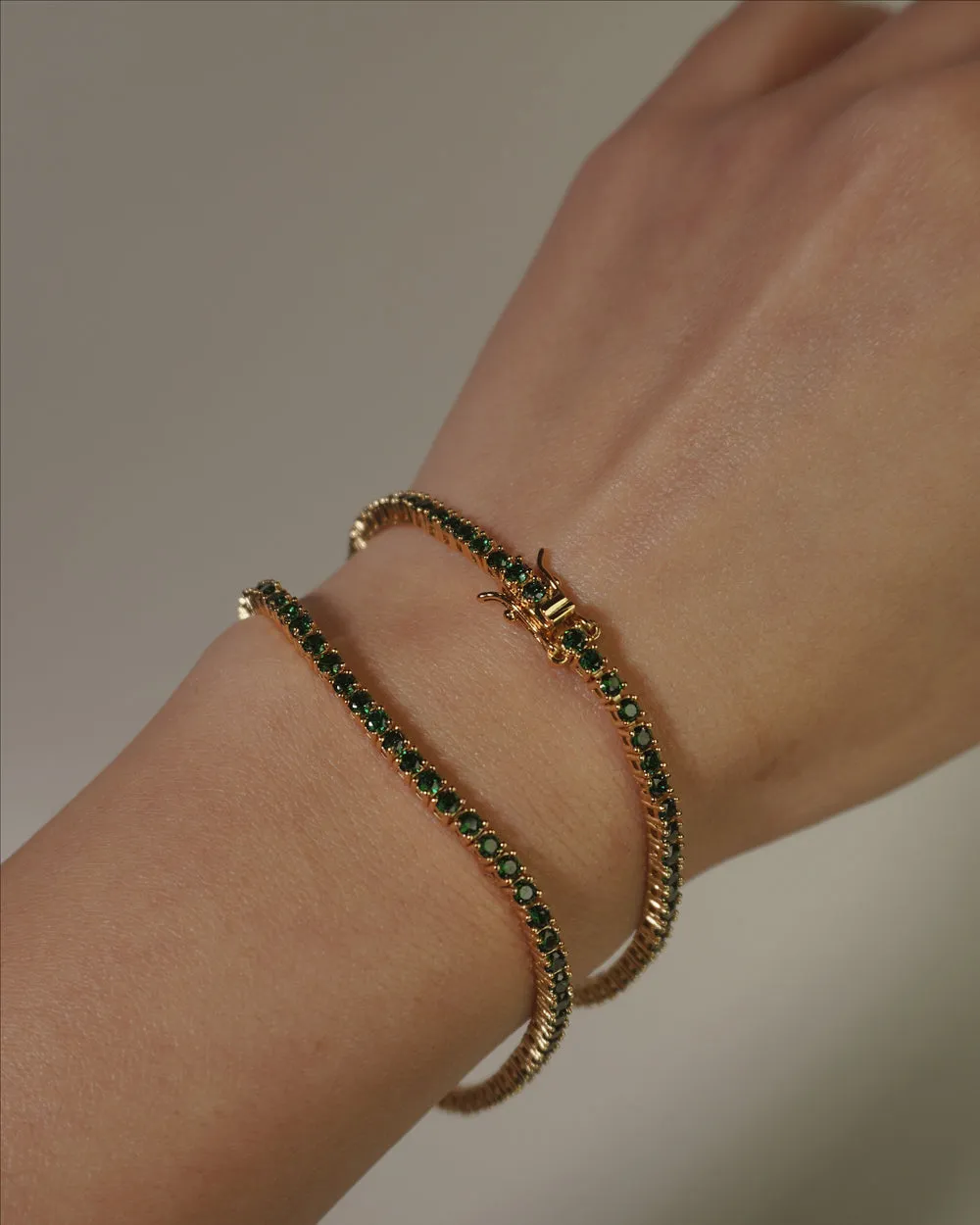 Serena Tennis Bracelet (Emerald)