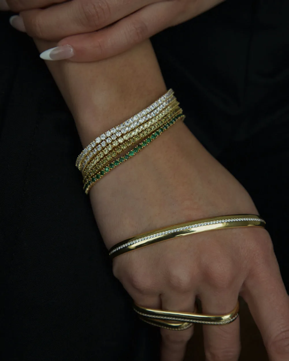 Serena Tennis Bracelet (Emerald)