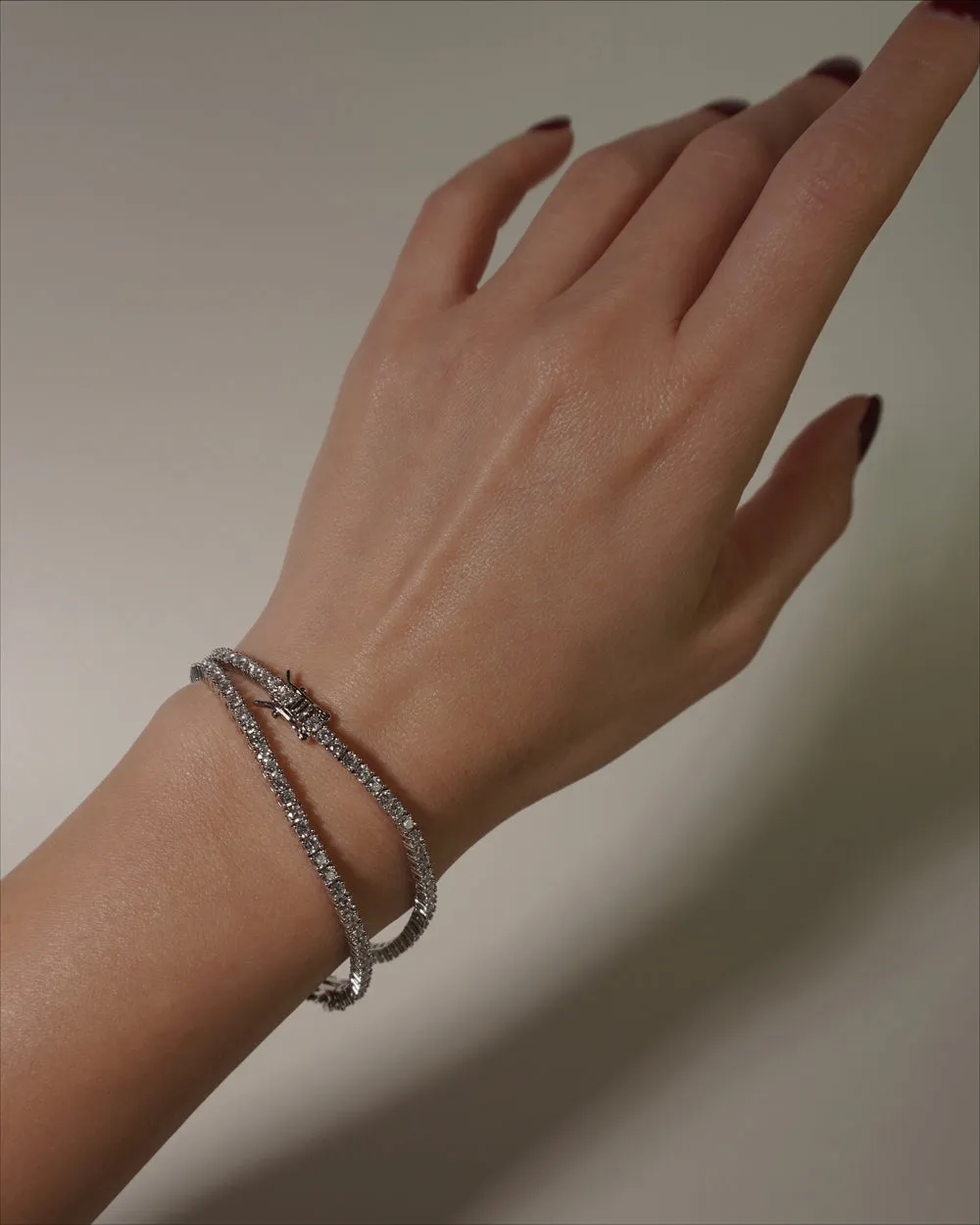 Serena Tennis Bracelet (Silver)