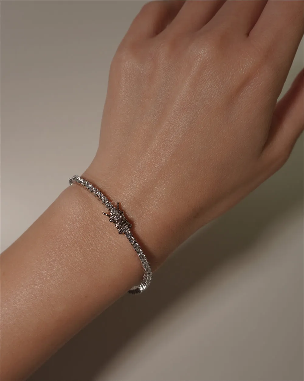 Serena Tennis Bracelet (Silver)