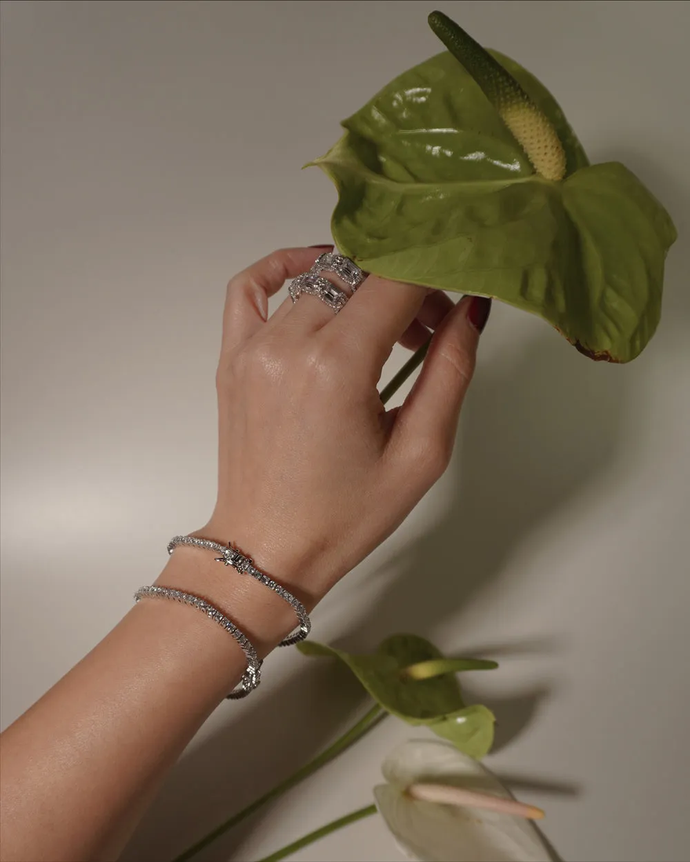 Serena Tennis Bracelet (Silver)