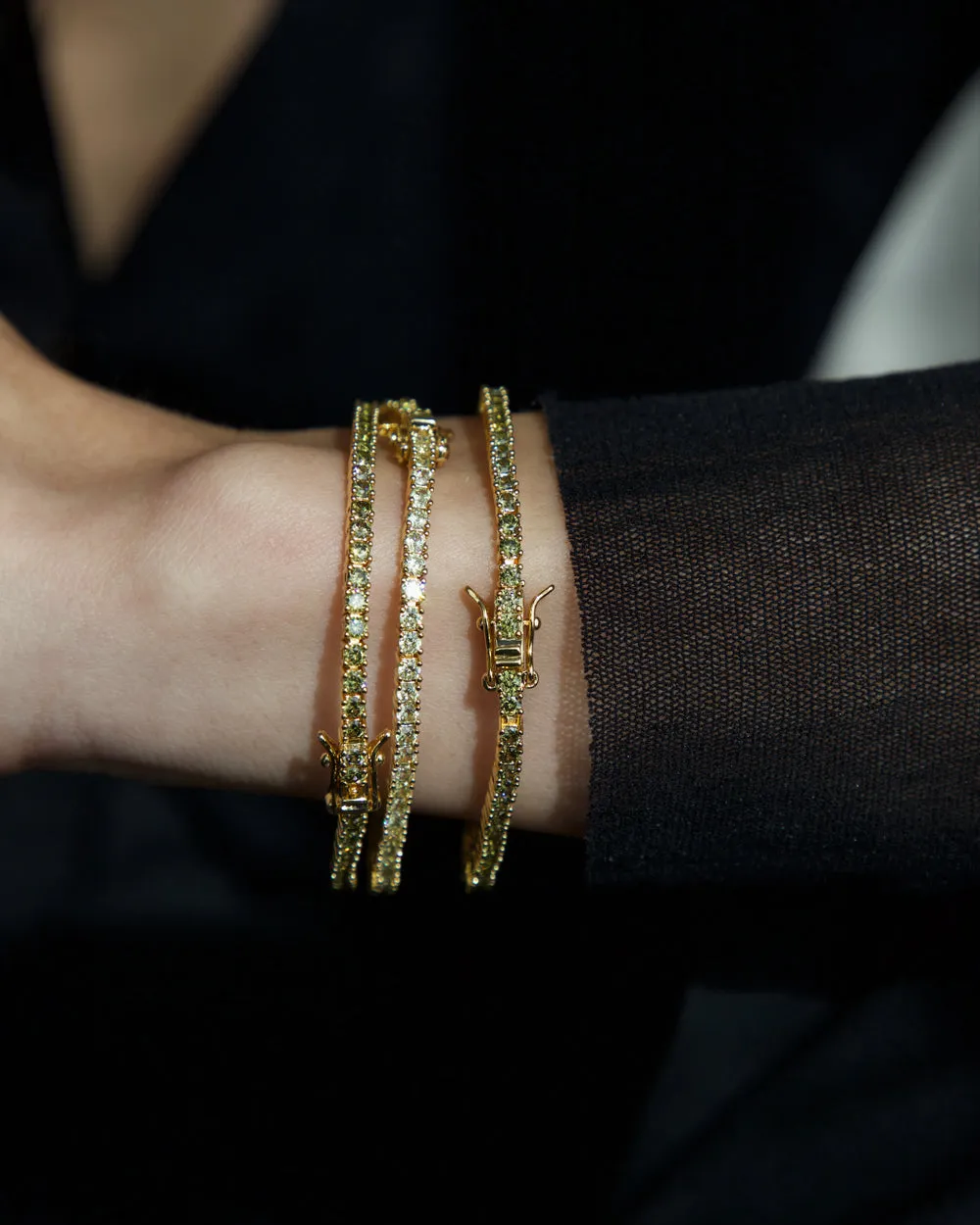 Serena Tennis Bracelet (Yellow)