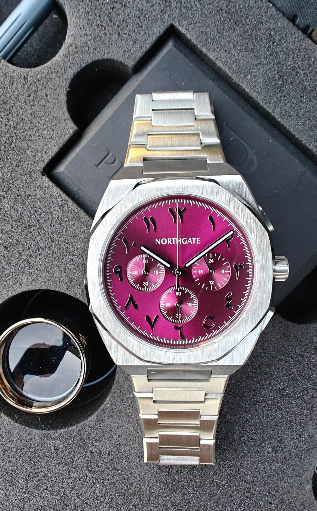 Shiny Cherry Chrono Arabic