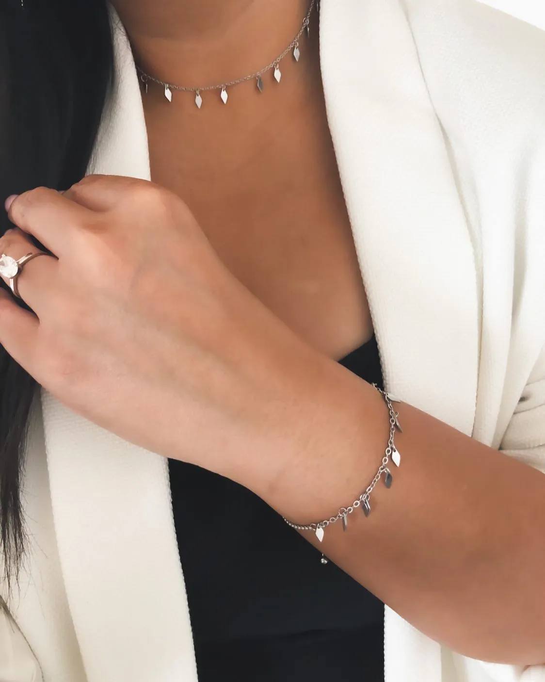 Silver Harley Jewelry Set