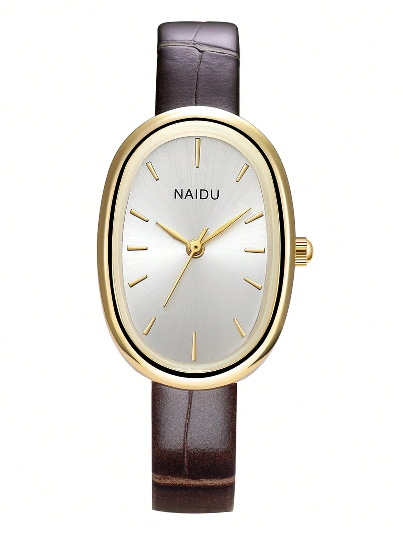 Simple Leather Strap Quartz Wristwatch