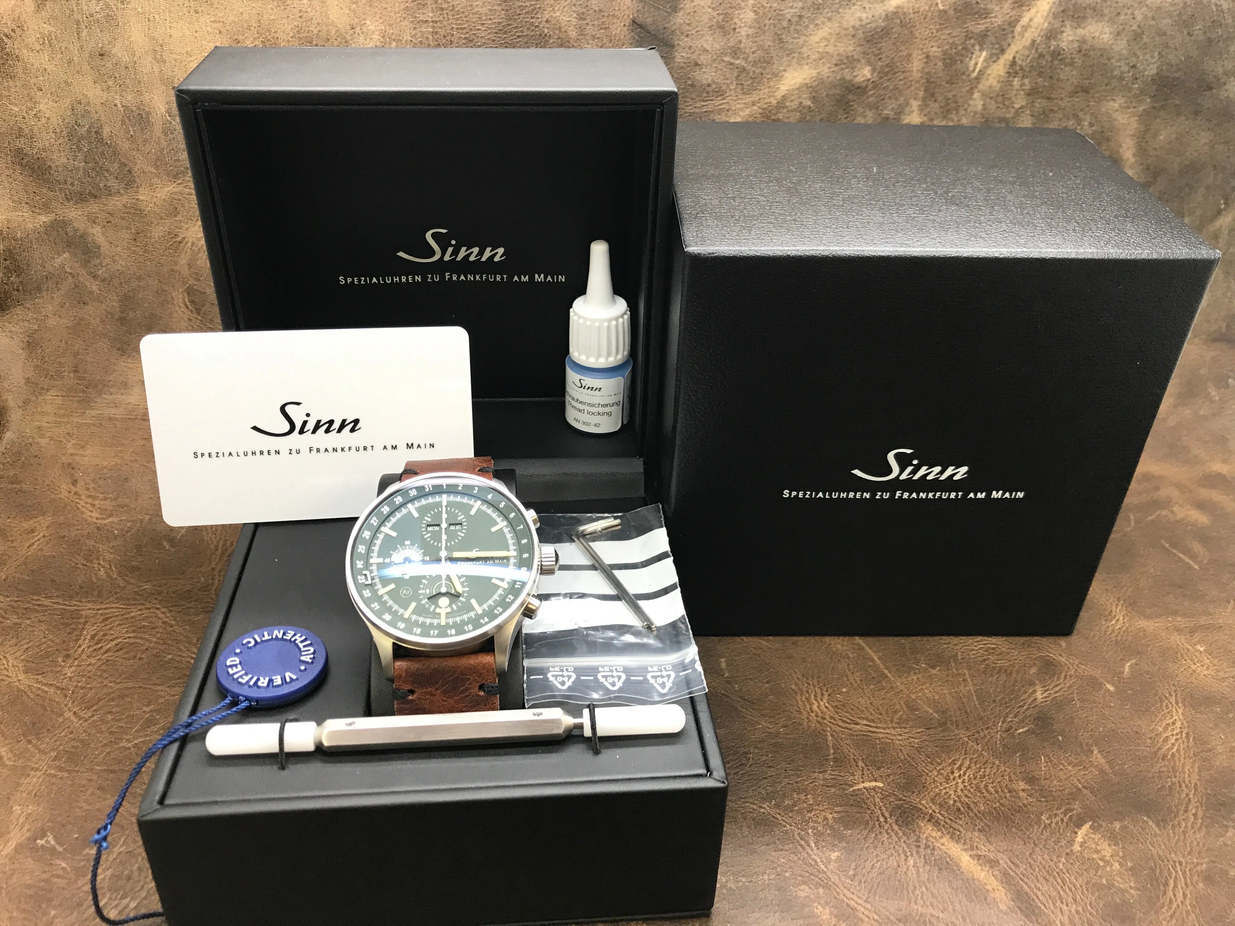 Sinn Instrument Chronograph Hunting 3006.011 Green Dial Automatic Men's Watch