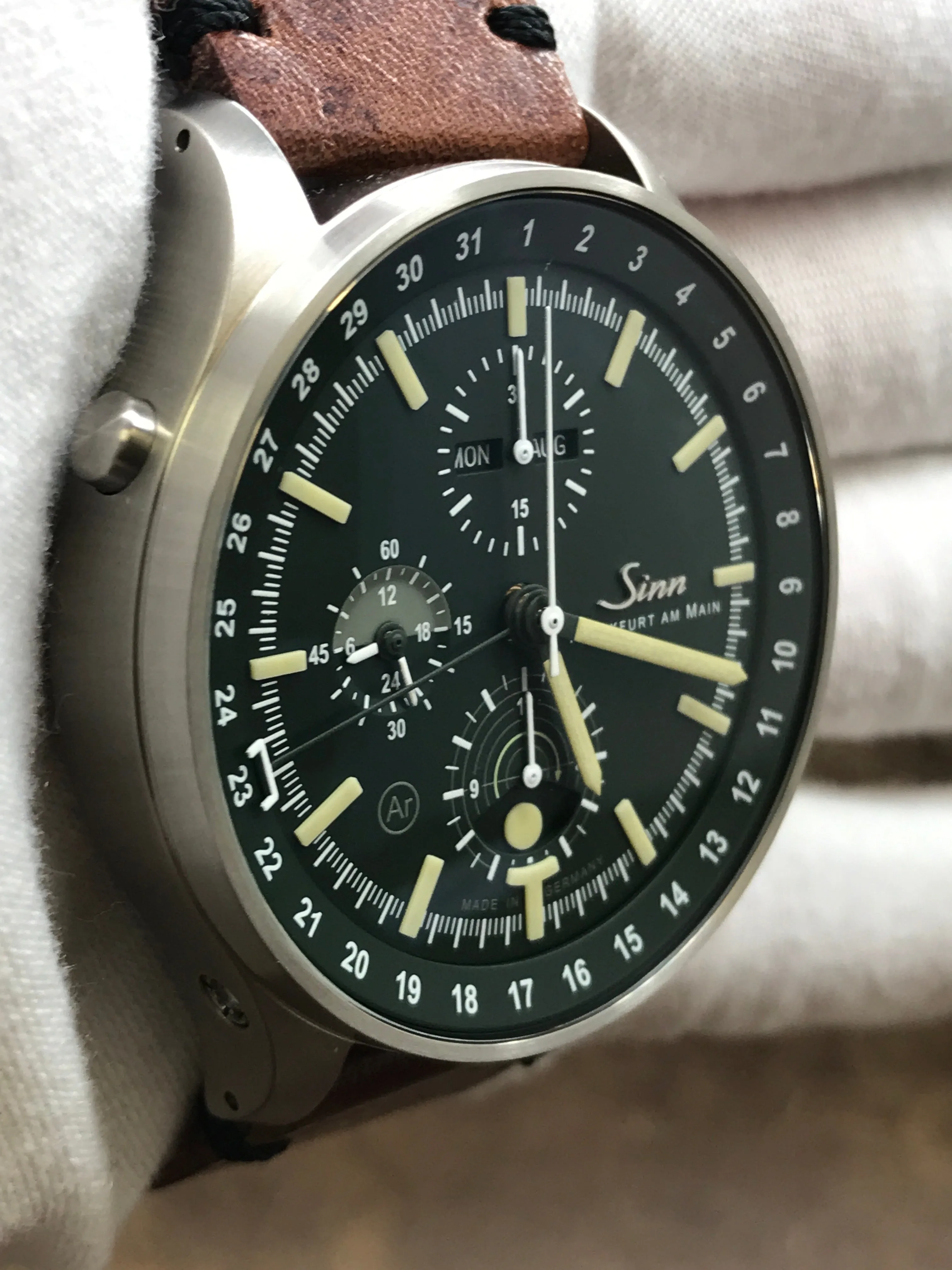 Sinn Instrument Chronograph Hunting 3006.011 Green Dial Automatic Men's Watch