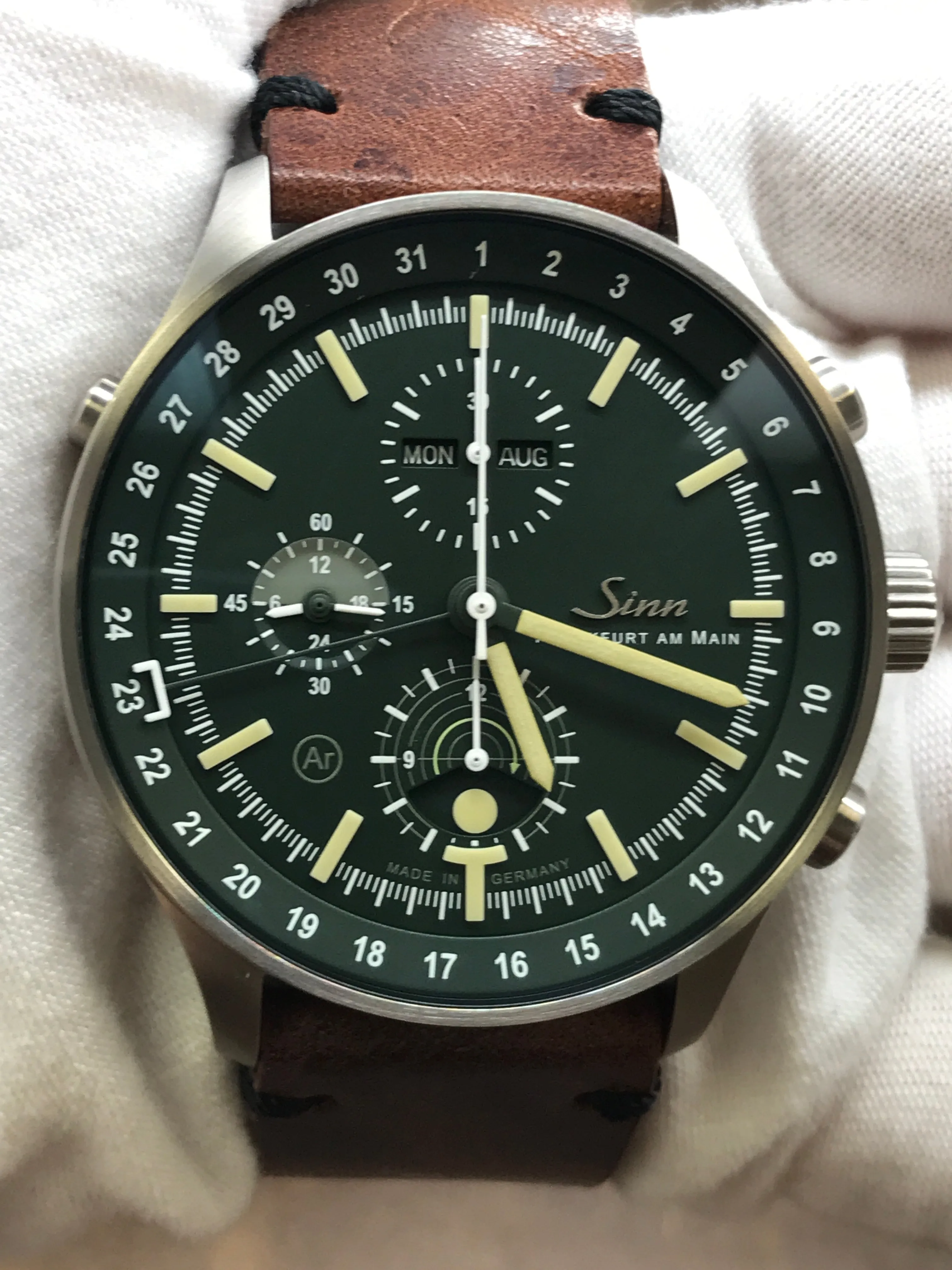 Sinn Instrument Chronograph Hunting 3006.011 Green Dial Automatic Men's Watch