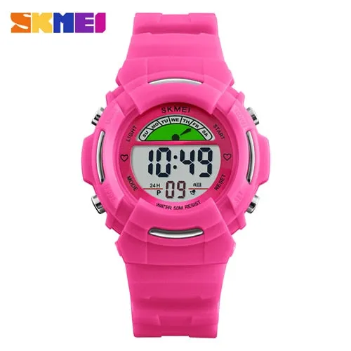 SKMEI Child Outdoor Digital Watch Fashion Waterproof Running Swim Children's Watches LED Casual Sport Wrist Watch For Boy Girls