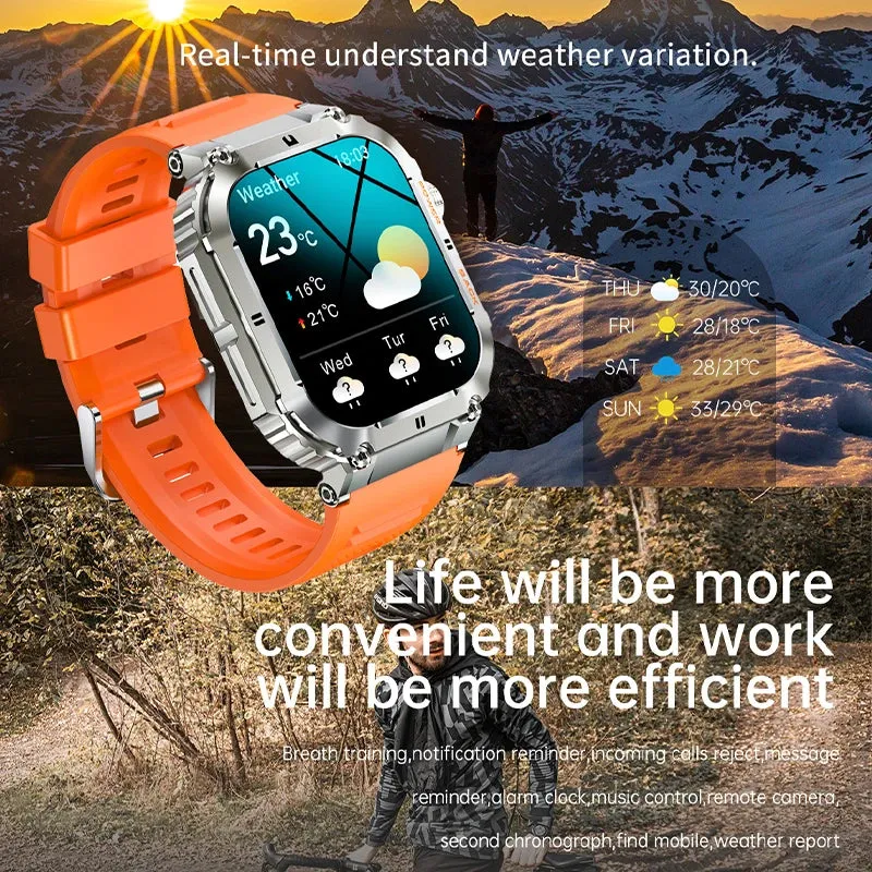 Smart Watch 1.96" HD Touch Screen (320×386) Bluetooth Calling Heart Rate Monitoring - Outdoor Fitness Tracker
