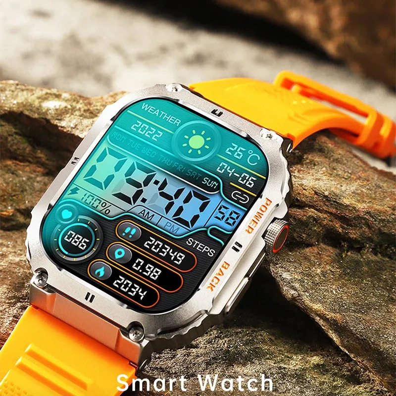 Smart Watch 1.96" HD Touch Screen (320×386) Bluetooth Calling Heart Rate Monitoring - Outdoor Fitness Tracker