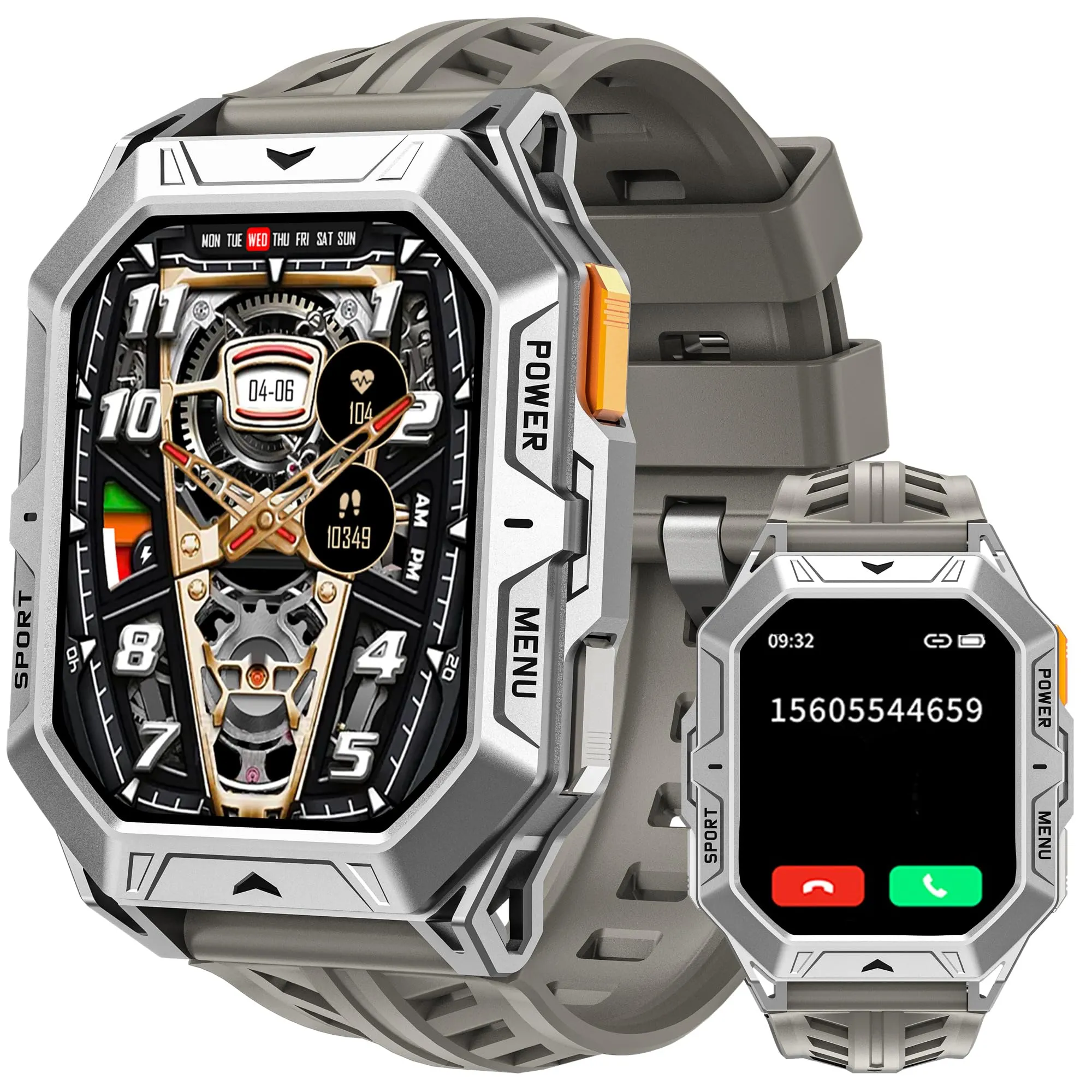 Smart Watch Answer/Make Calls Compass Barometer 1000mAh Extra-Long Battery Rugged 100  Sports Modes Outdoor Military 2.13 inch AMOLED Smart Watches