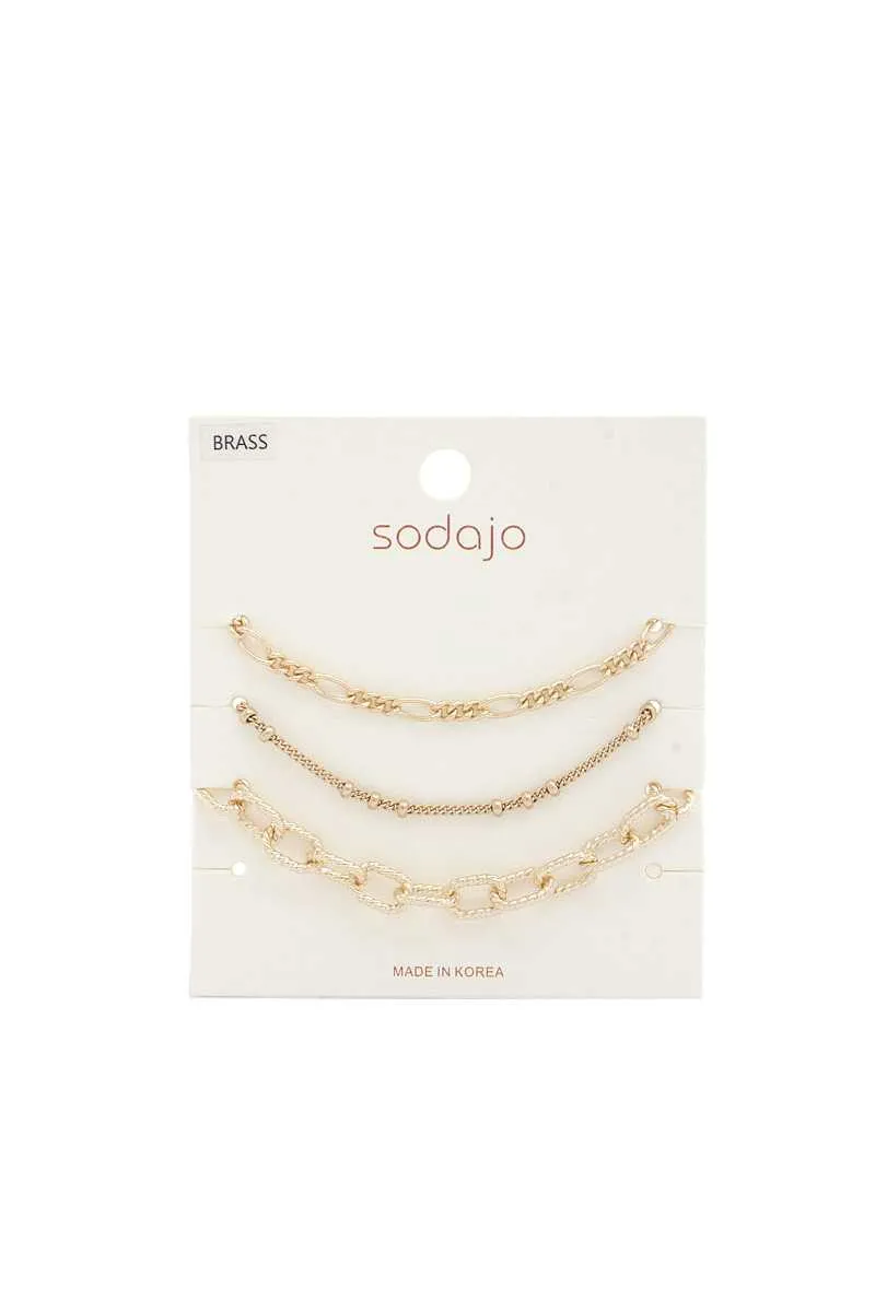 Sodajo Figaro Link Bracelet Set