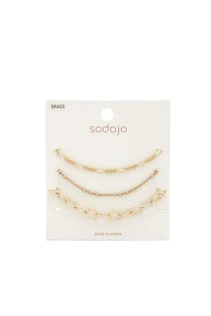 Sodajo Figaro Link Bracelet Set