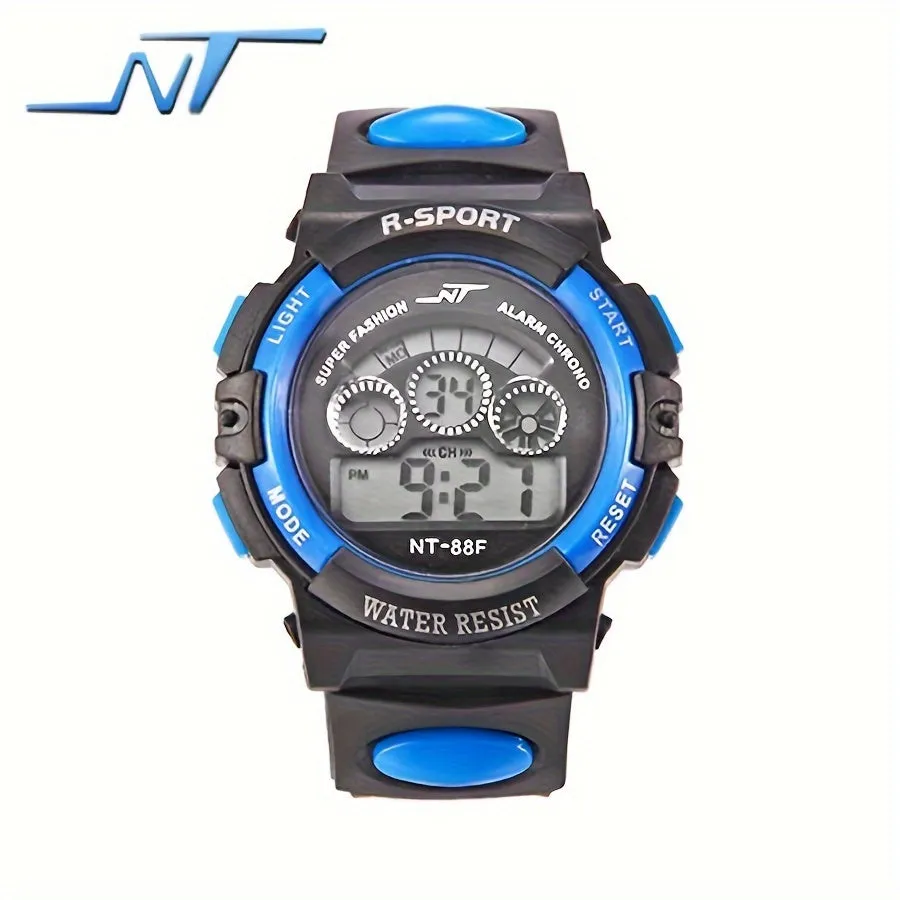 Sport Digital Watch, Alarm Clock, Timer, Calendar, Day Of The Day Wrist Watch, FS