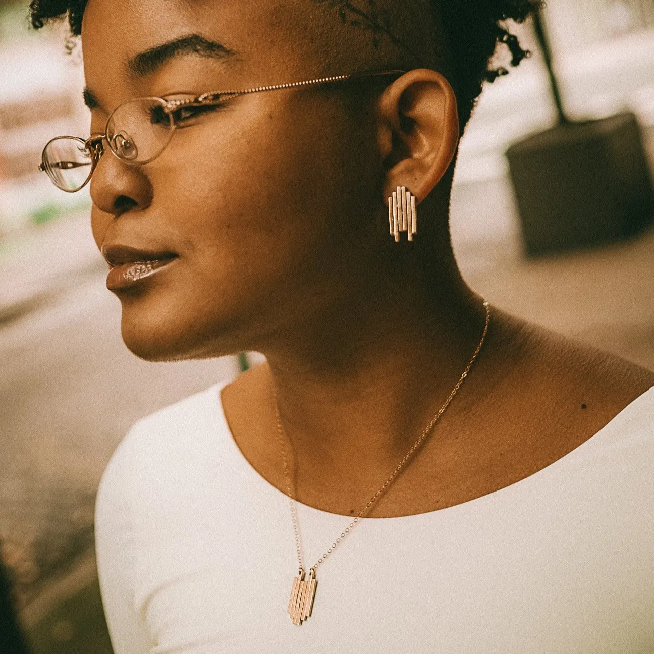 Stacked Bar Necklace - Choose Your Metal