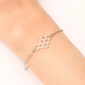 STAINLESS STEEL HONEYCOMB BRACELET
