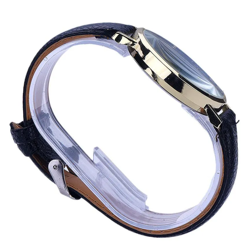 Star Design Leather Watch