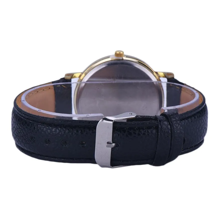 Star Design Leather Watch
