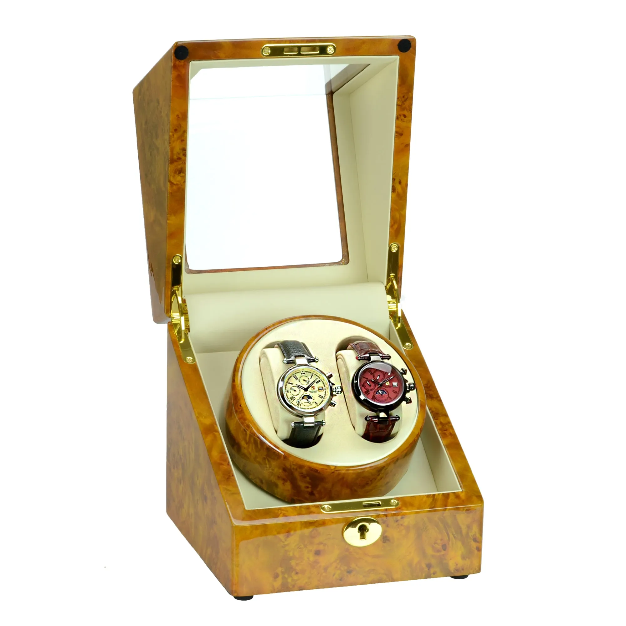 Steinhausen Heritage Double Watch Winder With Ultra Quiet Motor and Multiple Modes