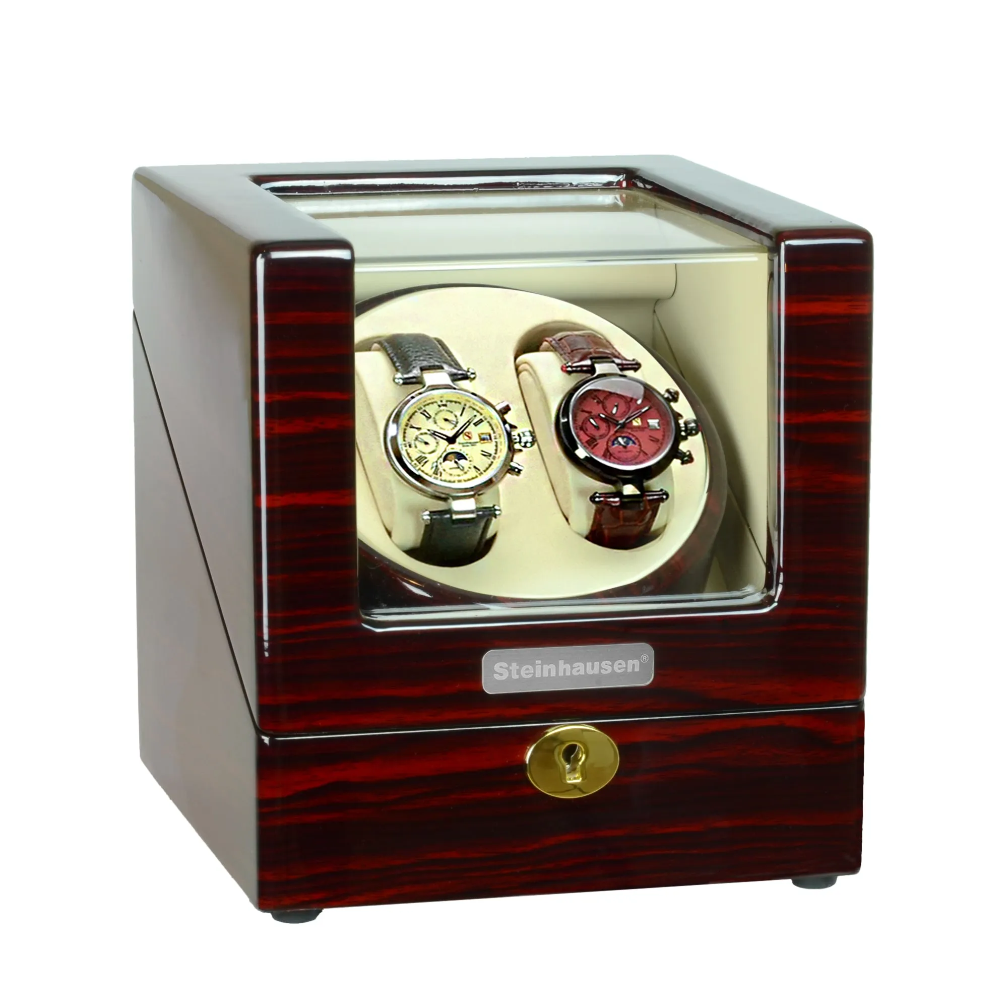 Steinhausen Heritage Double Watch Winder With Ultra Quiet Motor and Multiple Modes