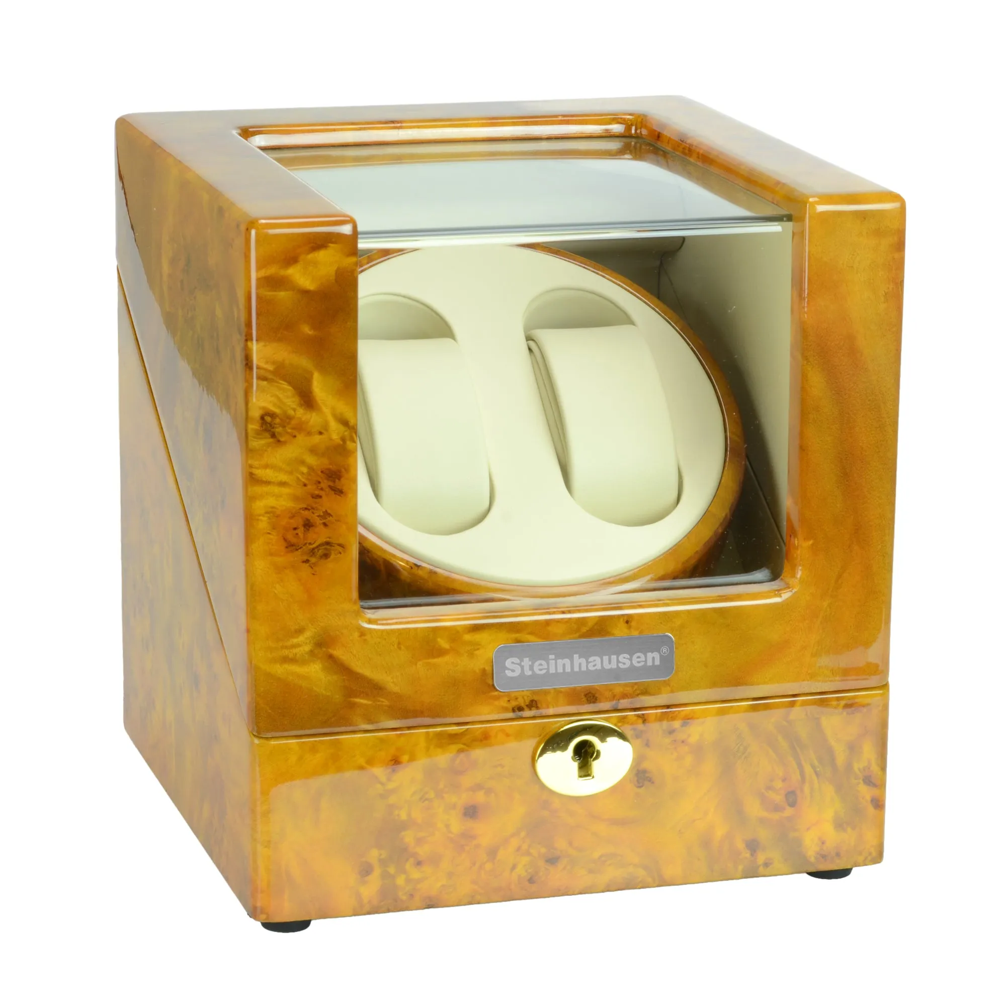 Steinhausen Heritage Double Watch Winder With Ultra Quiet Motor and Multiple Modes