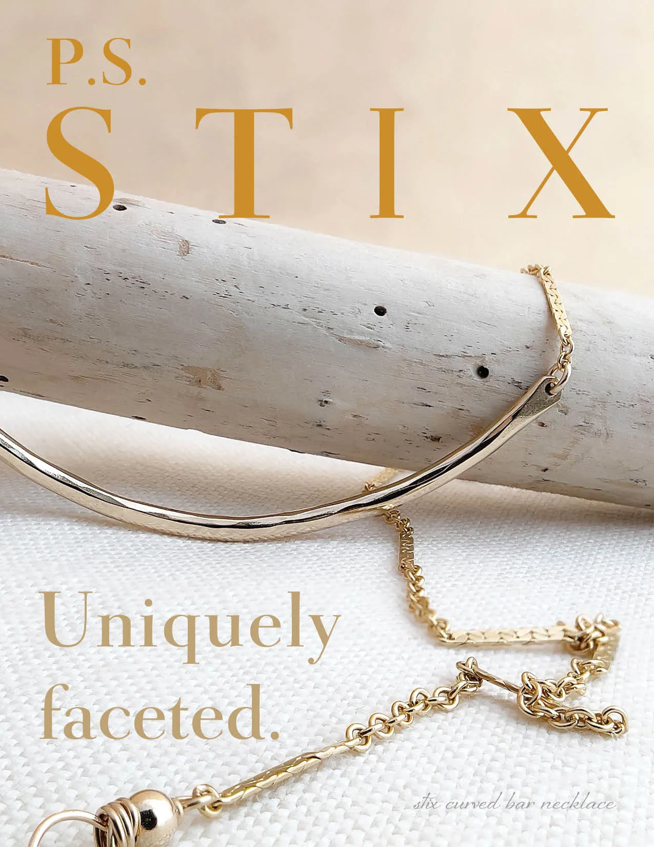 STIX Curved Bar Necklace