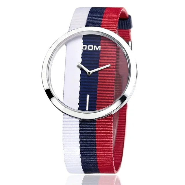 Stylish Womens Waterproof Quartz Watch Genuine Leather Band