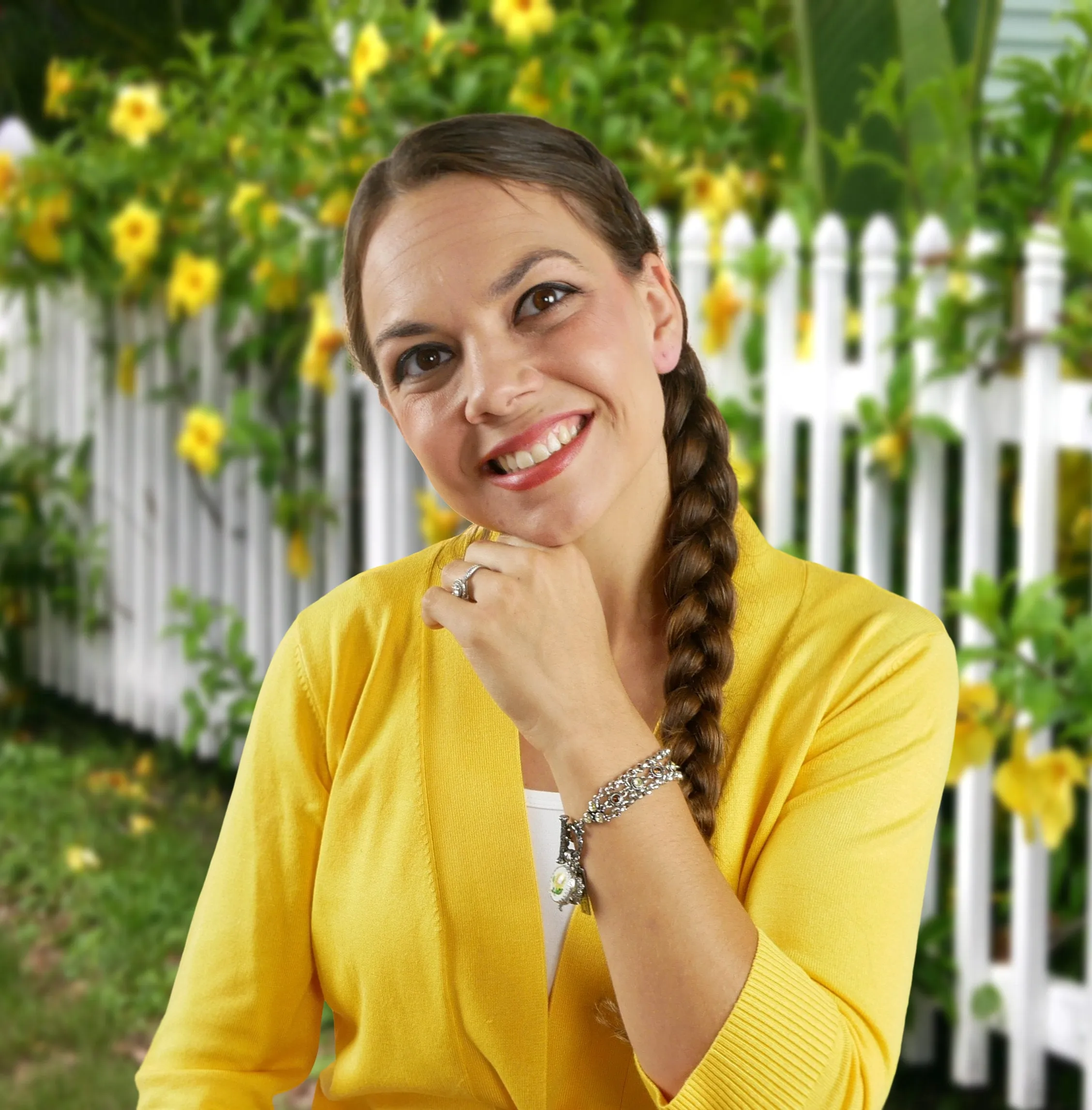 Sunny Sunflower Charm Bracelet