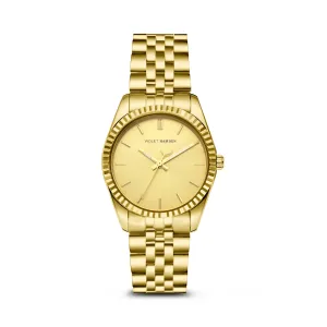 Sunrise round ladies watch gold coloured
