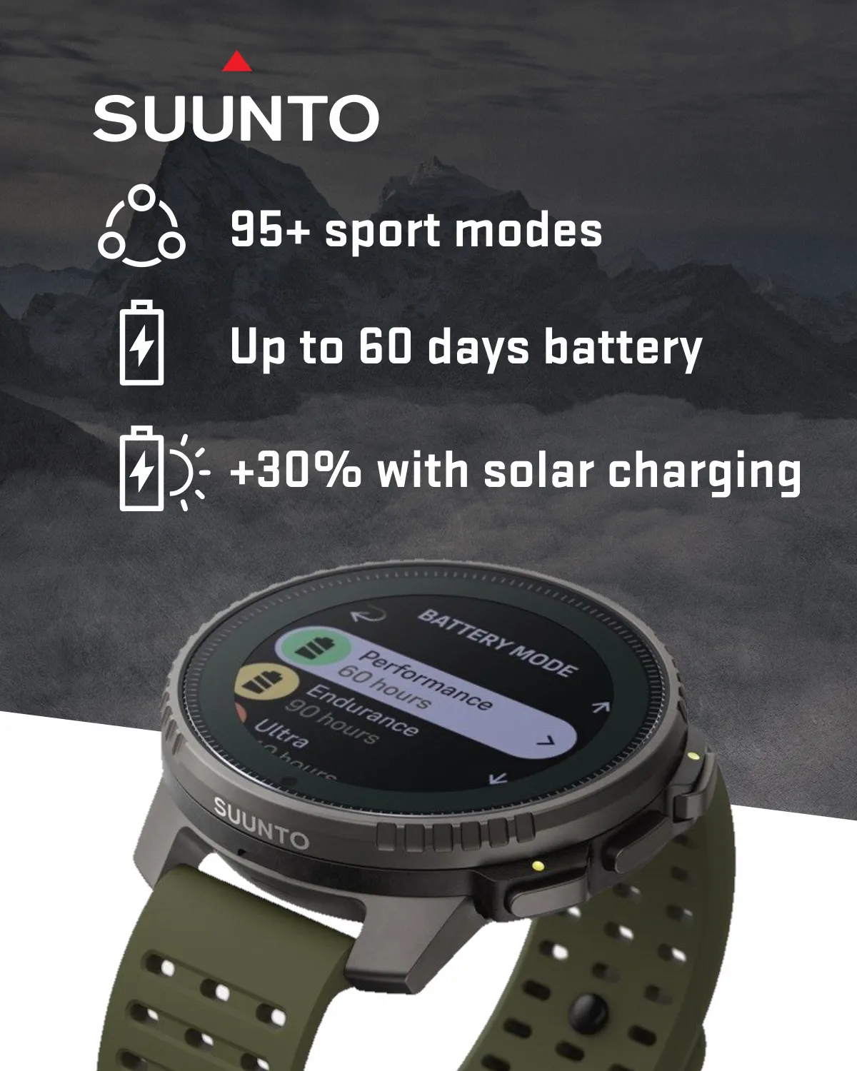 SUUNTO Vertical Adventure GPS Watch, Large Screen, Offline Maps, Solar Charging, Wearable4U