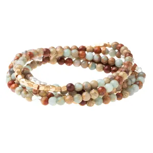 SW030 Wrap Bracelet Necklace Aqua Terra