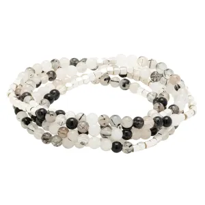 SW046 Wrap Bracelet Necklace Tourm. Quartz