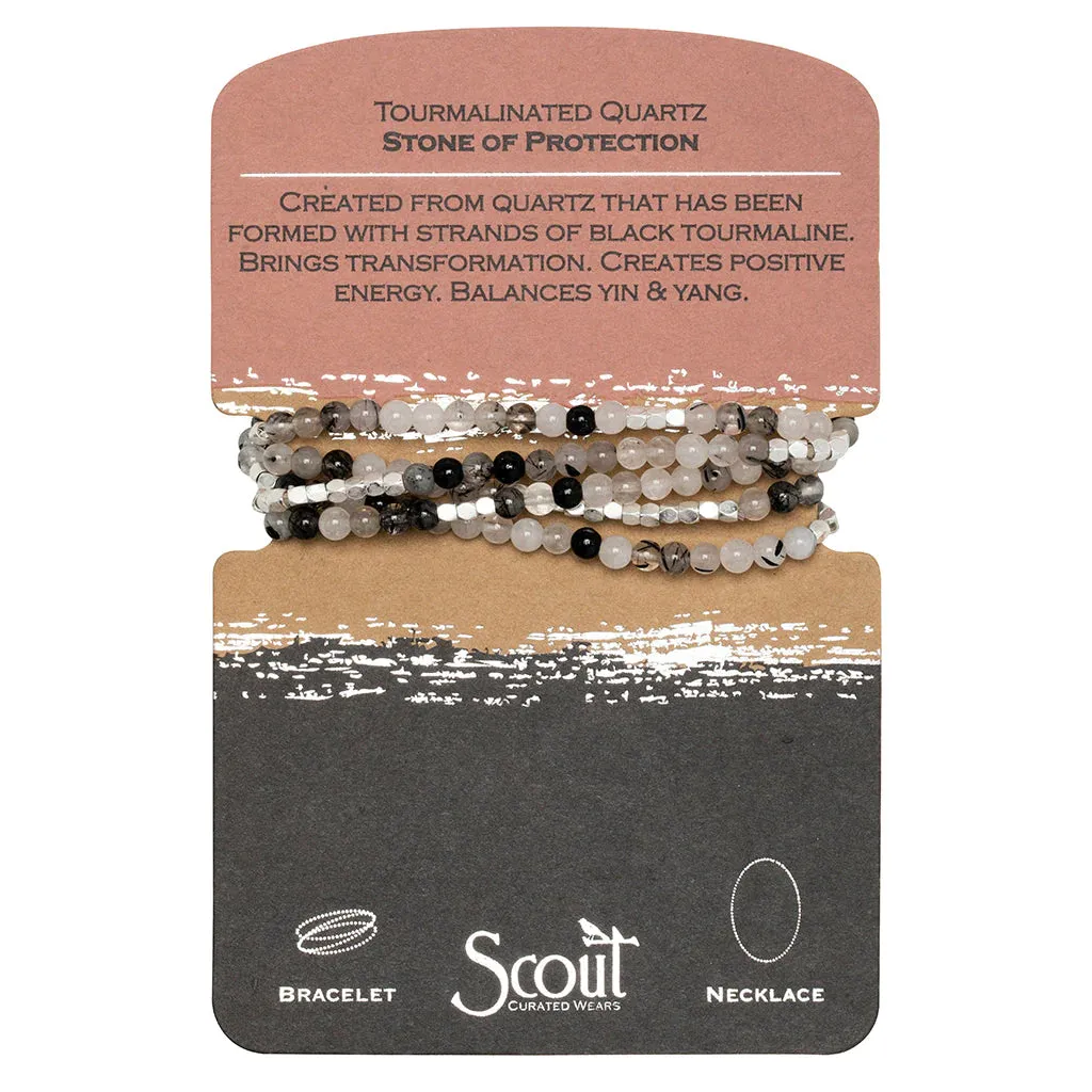 SW046 Wrap Bracelet Necklace Tourm. Quartz