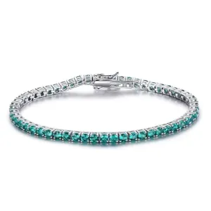 Swiss Blue Topaz 925 Sterling Silver Tennis Bracelet Jewelry