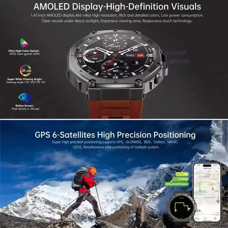 T-Rex 3 Built-in Dual-band GPS Smart Watch