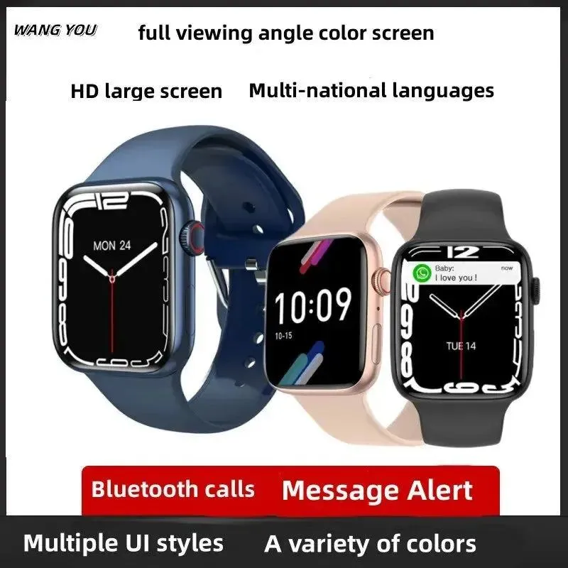 T18K SmartWatch I7Pro Max Series Phone Call Custom Watch Face Sport Waterproof Man Women Wireless Charging Smart Watch
