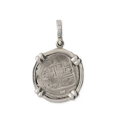 Taffi Fisher Collection 1 Reale Atocha Re-creation Silver, Double Prong, Cross Side