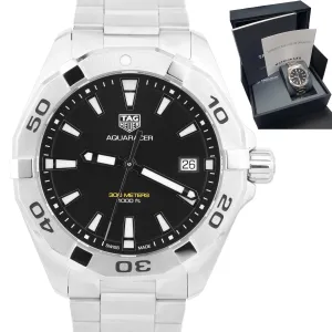 Tag Heuer Aquaracer Black 41mm Stainless Steel WBD1110.BA0928 Quartz Watch