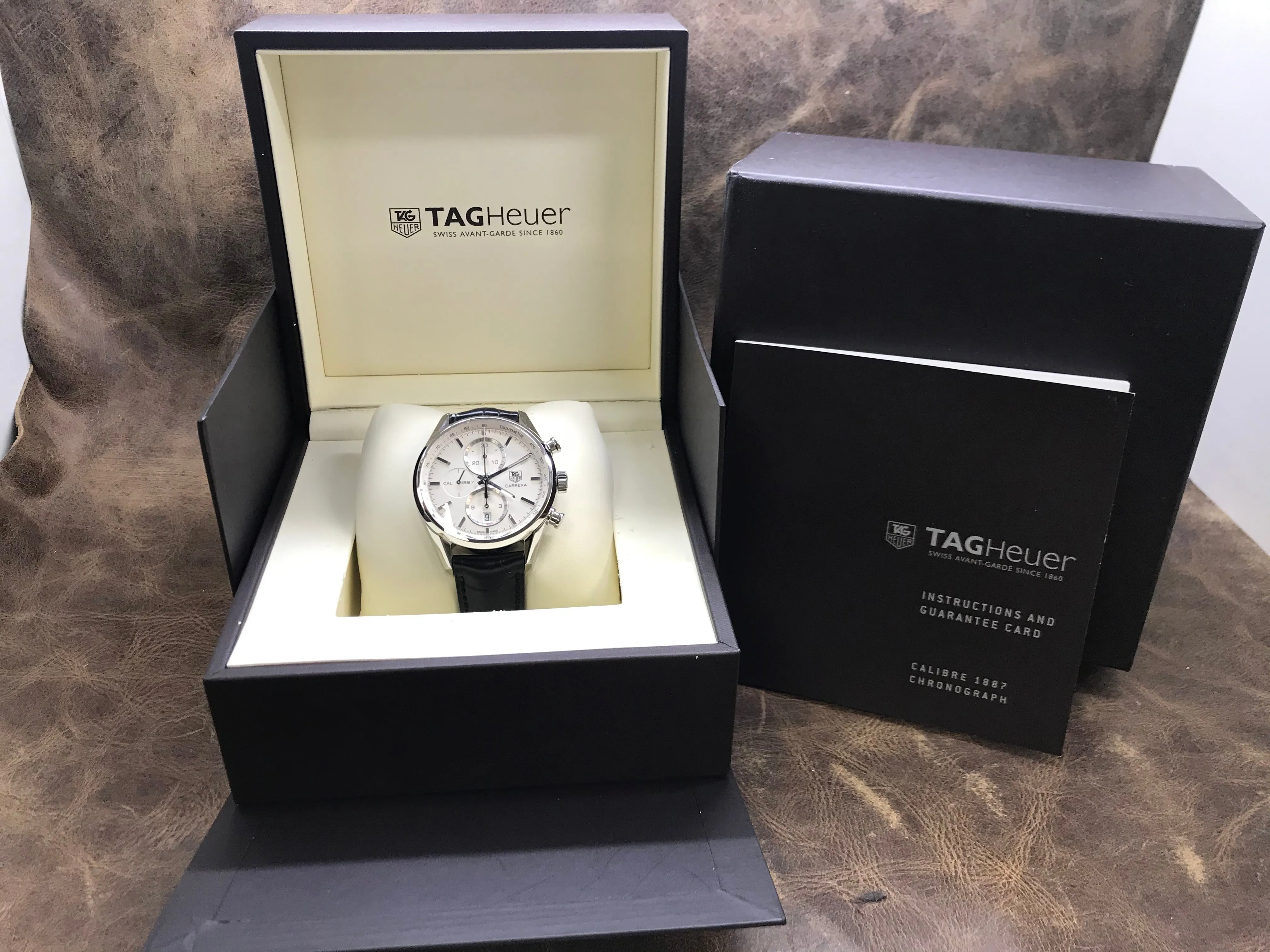 TAG Heuer Carrera Chronograph Calibre 1887 CAR2111-3 Silver Dial Automatic Men's Watch