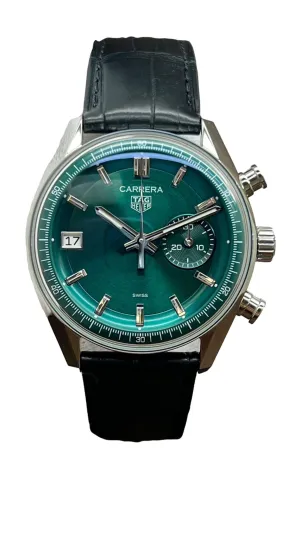 TAG Heuer Carrera Chronograph Glassbox 39mm CBS2211.FC6545 Green Dial Automatic Men's Watch