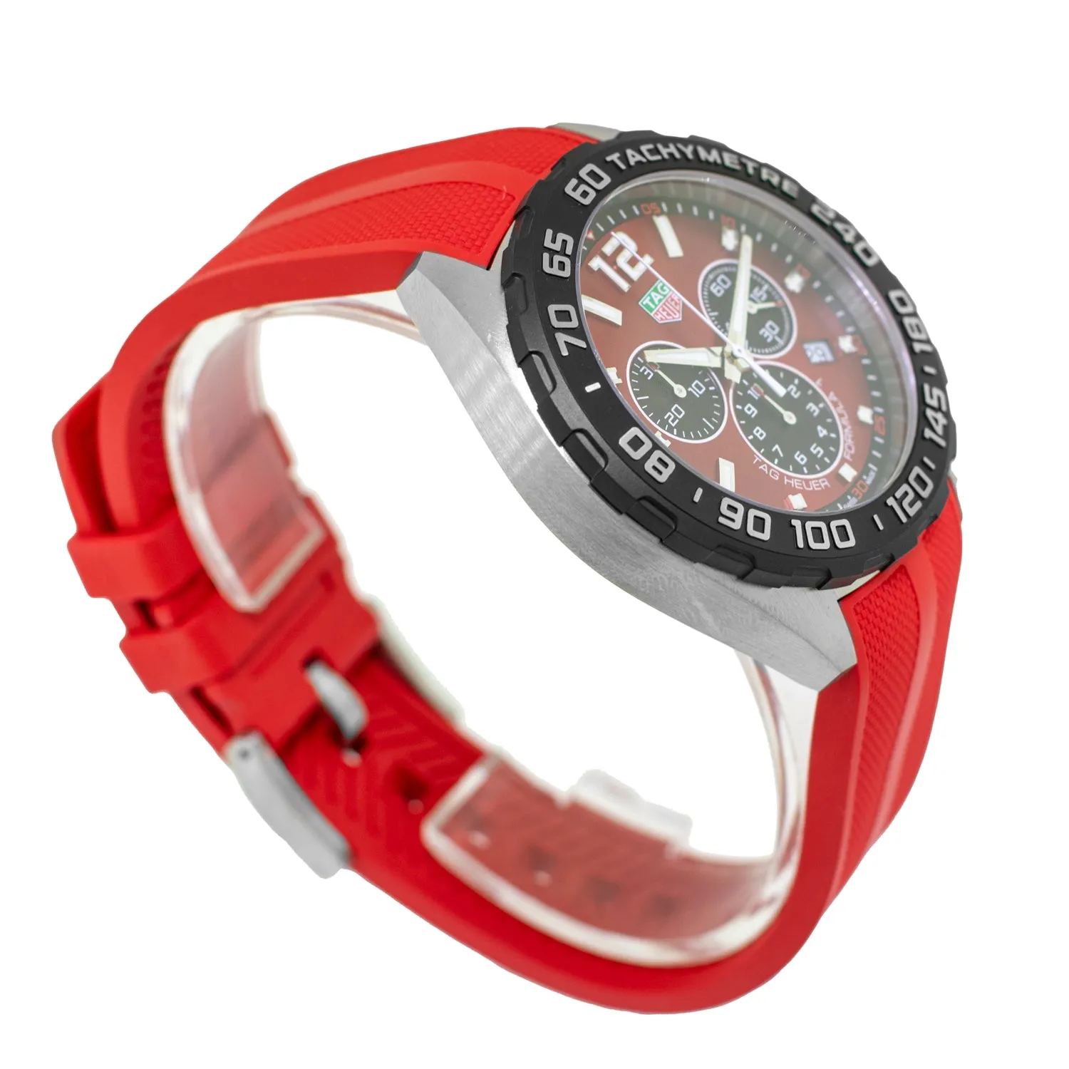 TAG Heuer Formula 1 Chronograph 43mm Stainless Steel with Red Dial CAZ101AN.FT8055