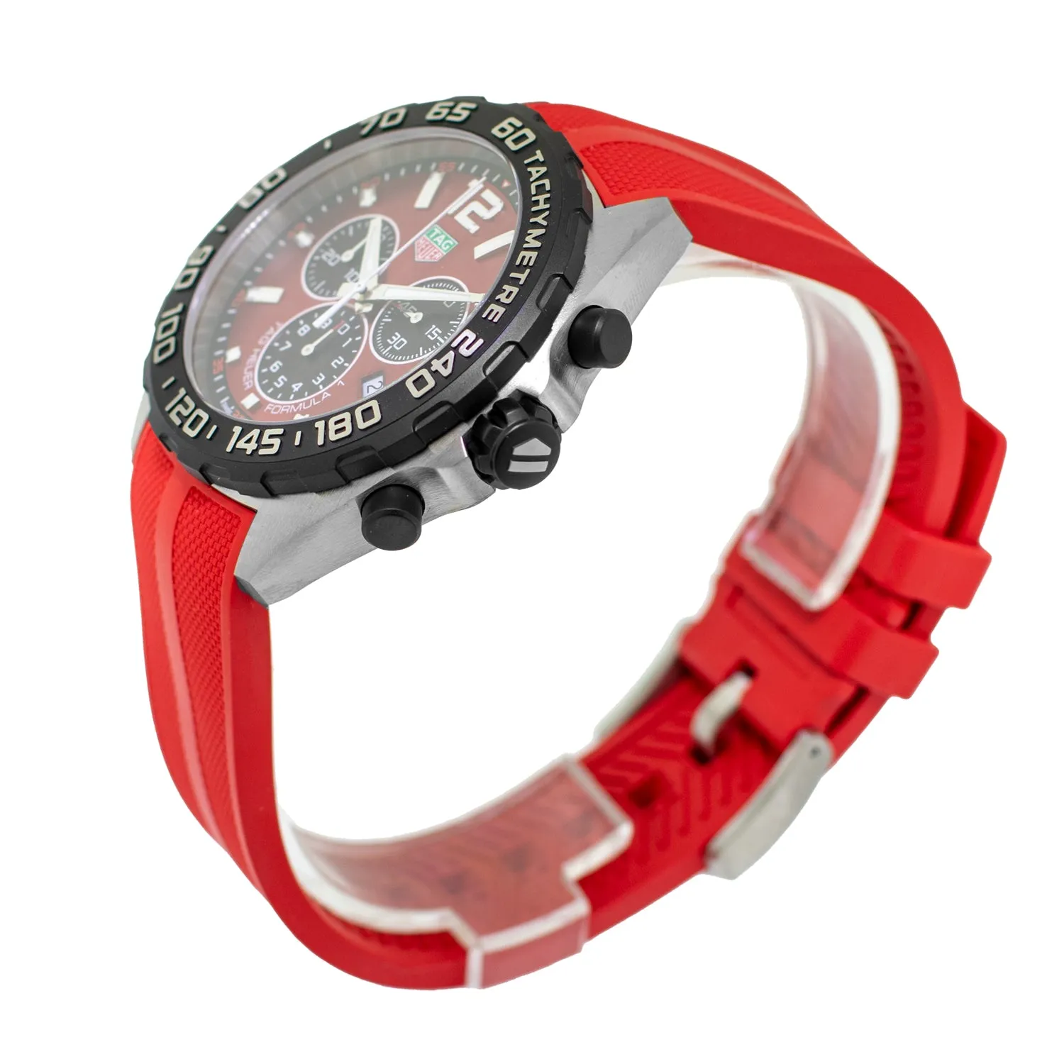 TAG Heuer Formula 1 Chronograph 43mm Stainless Steel with Red Dial CAZ101AN.FT8055