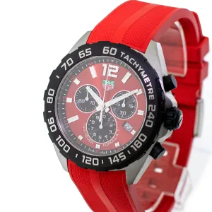 TAG Heuer Formula 1 Chronograph 43mm Stainless Steel with Red Dial CAZ101AN.FT8055