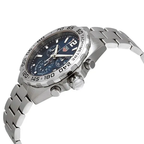Tag Heuer Formula 1 Silver Stainless Steel Blue Dial Chronograph Quartz Watch for Gents - CAZ101KBA0842