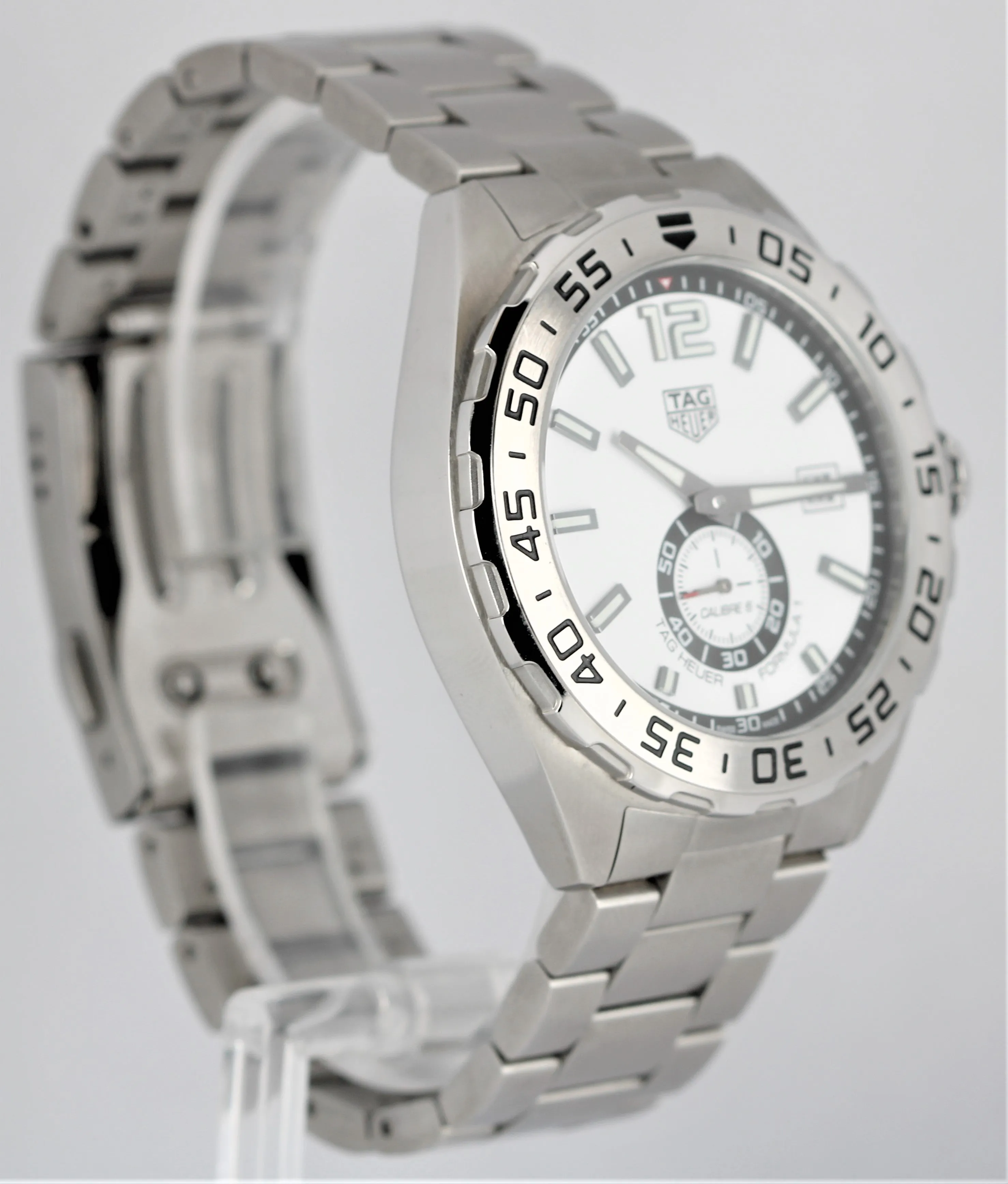 Tag Heuer Formula 1 Stainless 43mm White Automatic WAZ2013.BA0842 Watch B&P