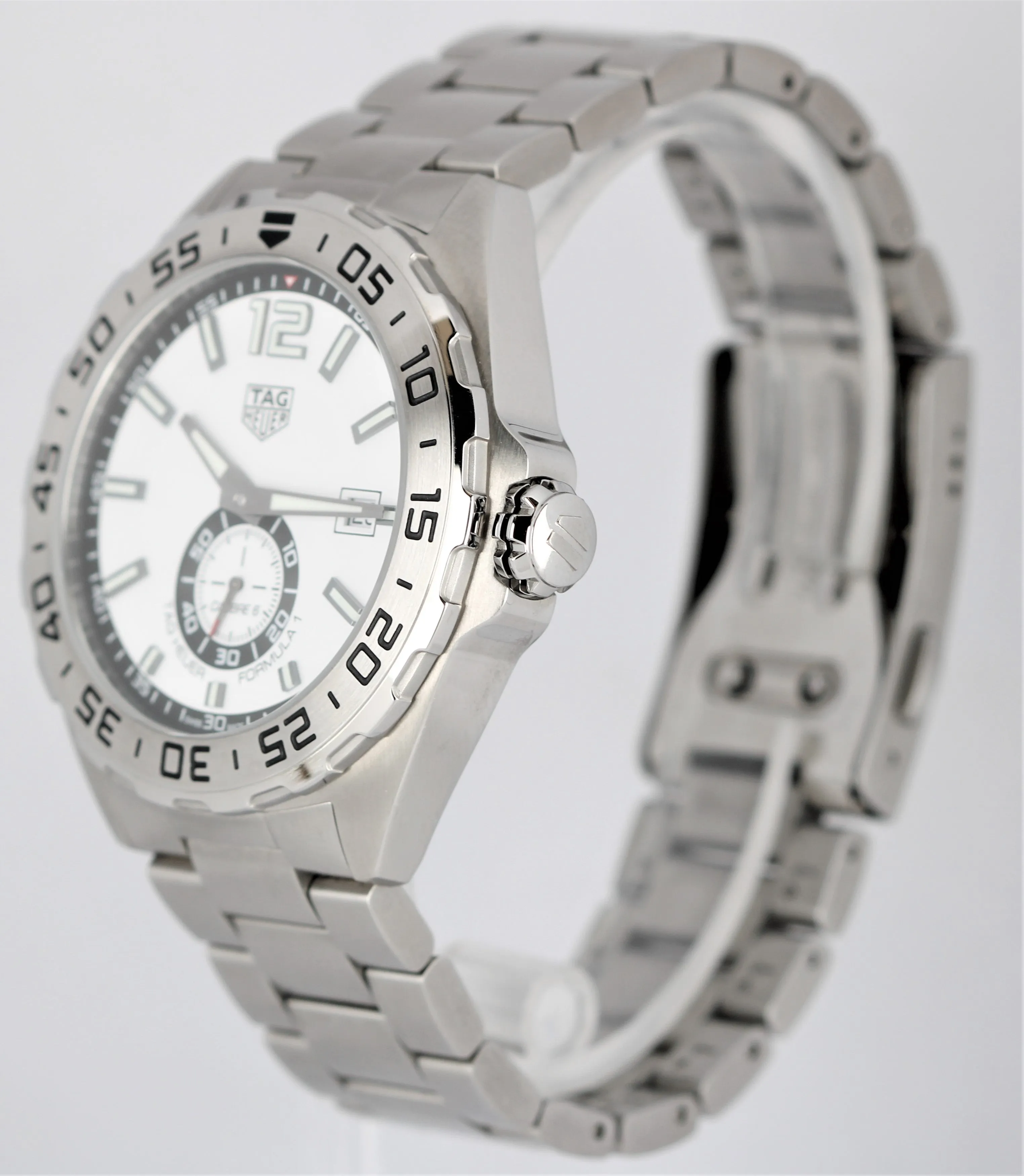 Tag Heuer Formula 1 Stainless 43mm White Automatic WAZ2013.BA0842 Watch B&P