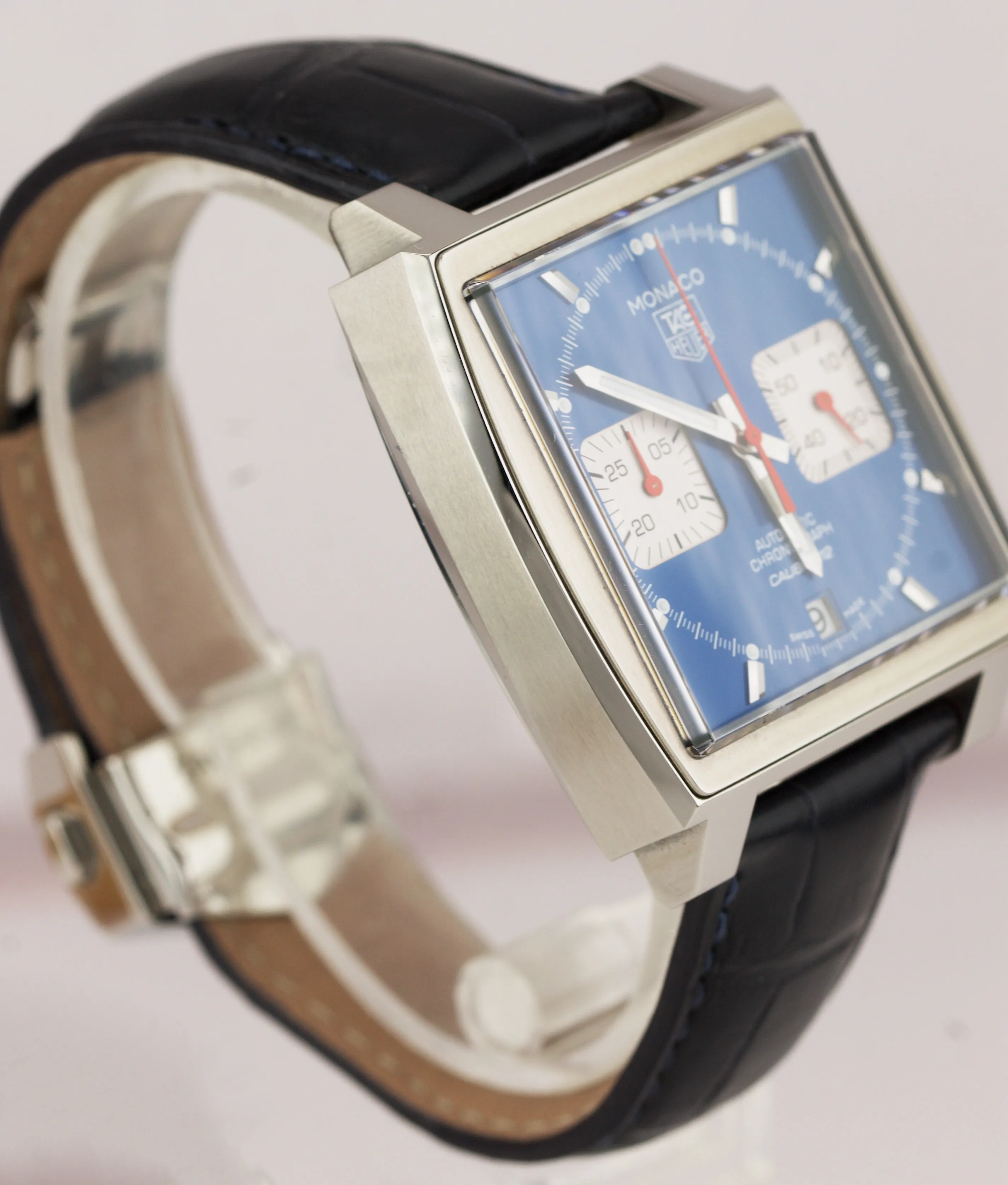 TAG HEUER Monaco Calibre 12 Stainless Steel Blue 39mm Auto Watch CAW2111.FC6183
